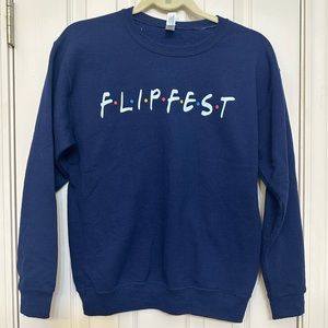 Flipfest Blue Sweatshirt Youth Large